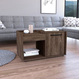 ZNTS Velvet Coffee Table, One Open Shelf, Single Door Cabinet B128P148822