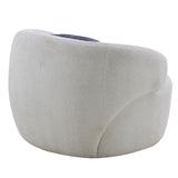 Swivel Barrel Living Room, Single for Small Space Comfy Round Sofa Boucle Accent W876P199947