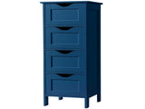 4-Drawer Painted MDF Bathroom Cabinet 11.82*11.82*32.29in Navy Blue 44353502