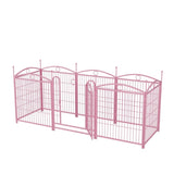 ZNTS Dog Playpen Indoor 32 inch 8 Panels Metal Dog Pen Pet Dog Fence Outdoor Exercise Pen with Doors, W368P234002