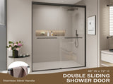 44-48 in. W x 72 in. H Double Sliding Shower Door, Semi-frameless Bathroom Sliding Door with 1/4" T5223P411680