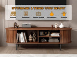 TV Stand, 47" Modern TV Console Table with Storage Compartment and Sliding Door, Gaming W2641P329199