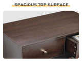 Brown particleboard with a textured melamine finish, 66*40*111cm, 42 drawer cabinet, matte gold 73782149