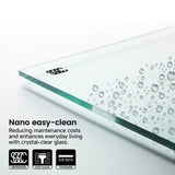 60*72" Fixed & Sliding Shower Door, Round Tube Hardware, Clear Glass Shower Door, 3/8 SGCC 17043962