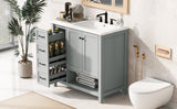 36" Bathroom Vanity with Sink Top, Bathroom Vanity Cabinet with Two Doors and Two Drawers, Solid N725P245278E