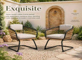 Wicker Dining Chair-SET OF 2 is designed to elevate your patio, balcony, or garden space into a W3990P421170
