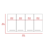 Wall Cabinet 24" H, four Doors, with two internal Shelves and internal plate and glass organizer, B097133117