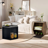 23.62'' Hexagonal Coffee Table Side Table Nightstand Antique Wood W757P164922