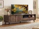 59" Rustic TV Stand for 65-inch TVs, Media Console with Cabinet, Drawer & 3 Open Shelves 51590607