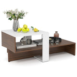 Double layered dual color coffee table 08529093