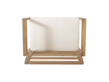 Outdoor Acacia Wood Club Chairs, 2-Pcs Set, Natural Stained / White, 25.5"D x 24.5"W x 33.0"H 56836.00