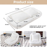 Folding Sofa Chair with 5 Adjustable Positions Plush Floor Lounge Chair for Gaming, Meditation, and W1935P299760