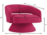 Modern Swivel Barrel Chair, Upholstered Velvet Round Accent Chairs,360 Degree Comfy Swivel Chair W2186P178776