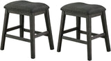 Modern Contemporary Dining Room Furniture Chairs Set of 2 Counter Height High Stools Grey Finish B01164105