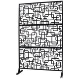 Outdoor & Indoor Privacy Metal Privacy 76" H48" W, Freestanding Decorative Privacy W465P193250