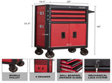 28 Inch 3-Drawer Rolling Tool Chest with Wheels, Steel Tool Cabinets with Drawers, Liners and W3037P309498