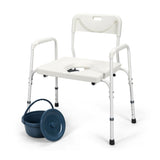 3-in-1 Heavy-Duty Commode Chair Removable Bucket, Sturdy Iron Frame for 75145658