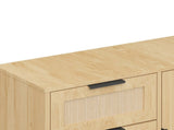 3 Drawer Dresser for Bedroom,Modern Rattan Wood Small Dresser Chest of Drawers Storage Cabinet 51837772
