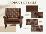 Wood Frame Armchair, Modern Accent Chair Lounge Chair with Sturdy Wood Legs for Living Room Bedroom 07199279