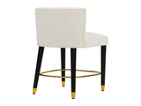 27inch-counterstool, modern design with smooth, light - colored fabricnd circular footrest with N780P224409B