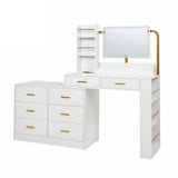 Modern White 8-Drawer Dresser for Bedroom - Ample Storage Wide Chest of Drawers, Sturdy & Safe W1785P239197
