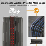 2 Piece Luggage Set with Bags Expanable Spinner Wheels ABS Lightweight Suitcase with TSA Lock N732P198745B