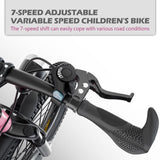 FKZNPJ 24 Inch Kids Mountain Bike for Boys & Girls Ages 7-12 7-Speed Gears, Dual Disc Brakes, W2921P271644