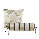 5 Piece Jacquard Bedspread Set with Throw Pillows Black Queen B03597641