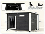 42.5" x 27" x 33.5" Outdoor Dog House with Sloped Asphalt Roof, Elevated Floor & Openable Roof 92220761
