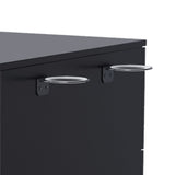 Salon Cabinet, Black, 6Drawer with 2 Hairtool Rings, 15mm PVC VacuumFormed Door Panels, 15mm 66197912