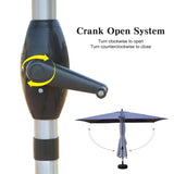 Rectangle Patio Umbrella with Crank Lift , Navy Blue W1859P353557