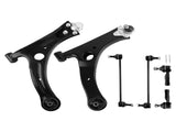 6pc Front Lower Control Arms Tie Rods Sway Bars FIT for Toyota Corolla 2014-2019 59819033