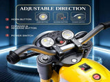 Yellow 6V Kids Electric Motorcycle 3-Wheels Motorbike Ride-On Dirt Bike with Realistic Sounds for 88864250