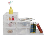 Shoe Storage Boxes 12 Pack Clear Plastic Stackable - White 16104791