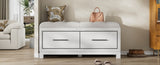 TREXM Shoe Bench with Removable Cushion, Entryway Bench with Hidden Storage for Living Room, N715P233804K