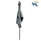 10 x 6.5t Rectangular Patio Solar LED Lighted Outdoor Umbrellas with Crank and Push Button Tilt for W65638624