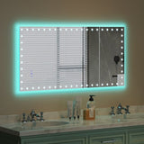 ZNTS 48X24 inch LED Bathroom Mirror with Lights Backlit RGB Color Changing Lighted Mirror for Bathroom W1820122114