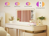 13"x17" LED Vanity Mirror with Lights, Dimmable 3-Color Modes, Touch Screen Makeup Mirror for 90306628