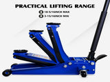 3T Heavy Duty Horizontal Double Pump Floor Jack Foot Model 43980968