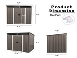 6ft x 5ft Outdoor Metal Storage Transparent plate W54057425