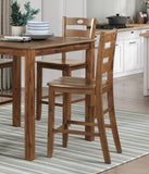 Counter Height 5pc Dining Set Walnut Finish Table and 4 Counter Height Chairs Wooden Kitchen Dining B011P168514