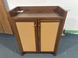 42.5" Tall Rattan Shoe Cabinet with Doors, 6-Tier Shoe Storage Cabinet with Adjustable Shelves, W808P415447