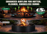40in Fire Ring, Elk Pattern, Round, Iron 16148744