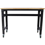 Workbench - 48" Wide Rolling Workbenches for Garage - Adjustable Height, Workshop Tool Bench, Metal W465P191424