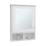 Medicine Cabinet 29" H, with 5 Shelves, 1 Door, and 1 Mirror, White B097P250880