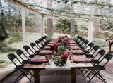 6 Pack Plastic Folding Chairs Black Heavy Duty Indoor Outdoor Portable Stackable Chairs for Party 47120347