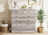 Modern Simple 6-Drawer Dresser Gray 89621614