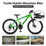 ZNTS A24299 24 inch Mountain Bike Bicycle for Adults Aluminium Frame Bike Shimano 21-Speed with Disc W1856107332