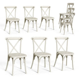 2pcs X- back Garden Plastic Folding Chair White 51284971