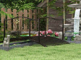 4' Backyard Metal Arch Bridge Safety Rails, Exquisite Scrollwork, Tool-Free Easy Assembly 05887584